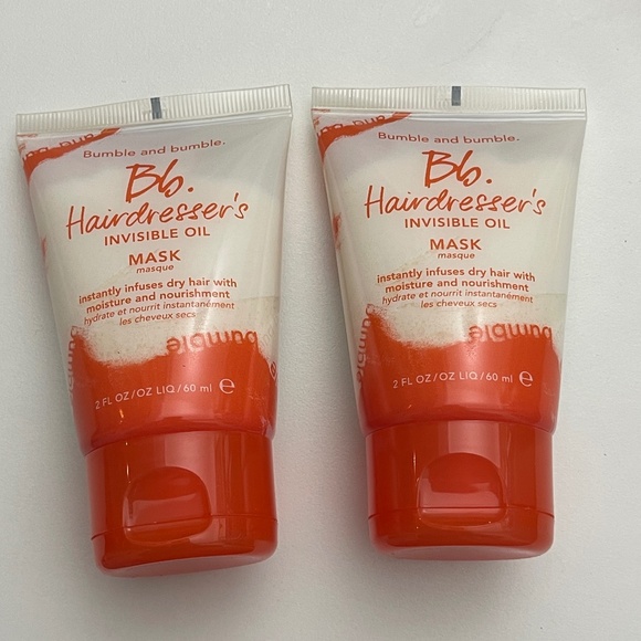 NEW x2 BUMBLE AND BUMBLE HAIRDRESSER'S INVISIBLE OIL MASK HYDRATING HAIR 60ml ea - Picture 1 of 3